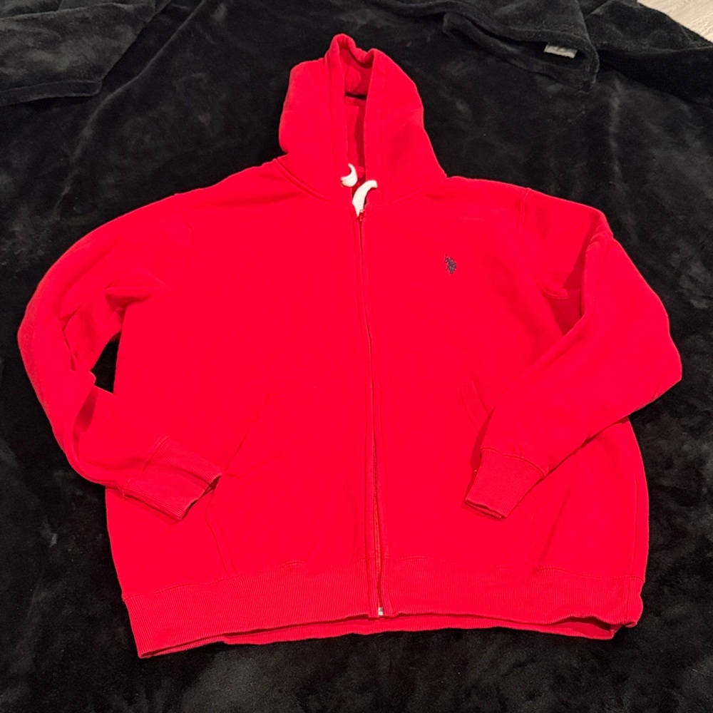 U.S. Polo Assn. Red Hoodie Jacket
